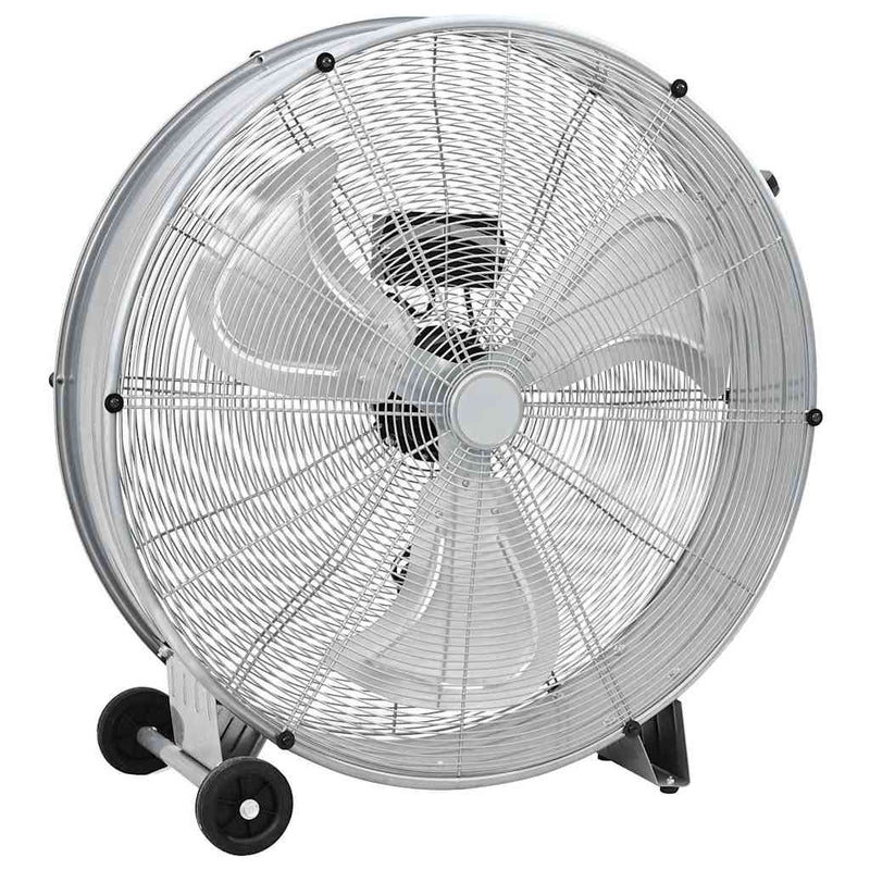 Vidaxl trommelventilator met wiel zilver 79 x 37 x 82 cm aluminium