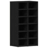 Vidaxl schoenenrek 54x34x100,5 cm spaanplaat zwart eikenkleurig