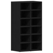 Vidaxl schoenenrek 54x34x100,5 cm spaanplaat zwart eikenkleurig - afbeelding 2