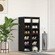 Vidaxl schoenenrek 54x34x100,5 cm spaanplaat zwart eikenkleurig