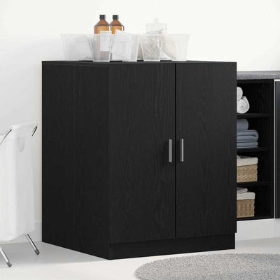 Vidaxl wasmachinekast zwart eiken 70,5 x 71,5 x 91,5 cm bewerkt hout
