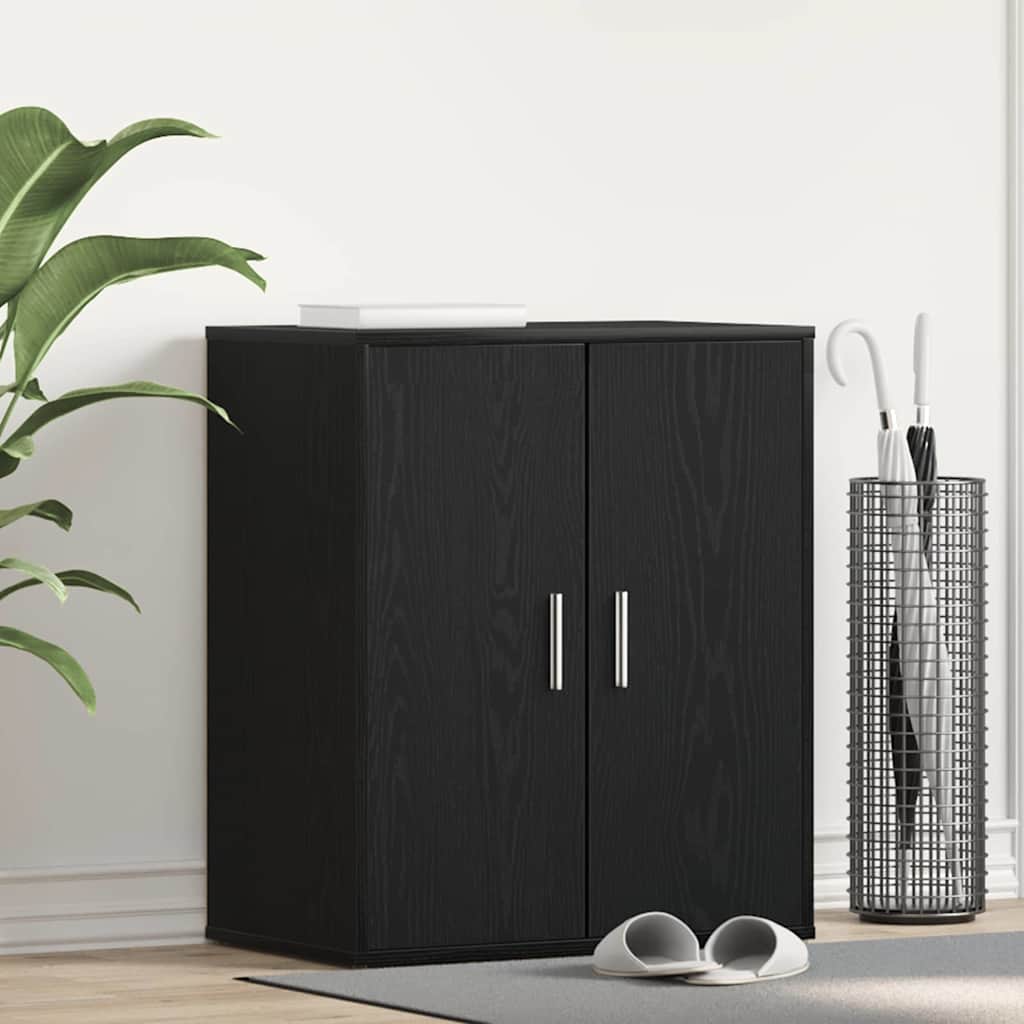 Vidaxl schoenenkast 60 x 35 x 70 cm bewerkt hout zwart eiken