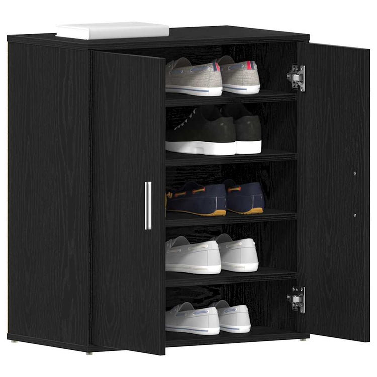Vidaxl schoenenkast 60 x 35 x 70 cm bewerkt hout zwart eiken