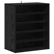 Vidaxl schoenenkast 60 x 35 x 70 cm bewerkt hout zwart eiken - afbeelding 2