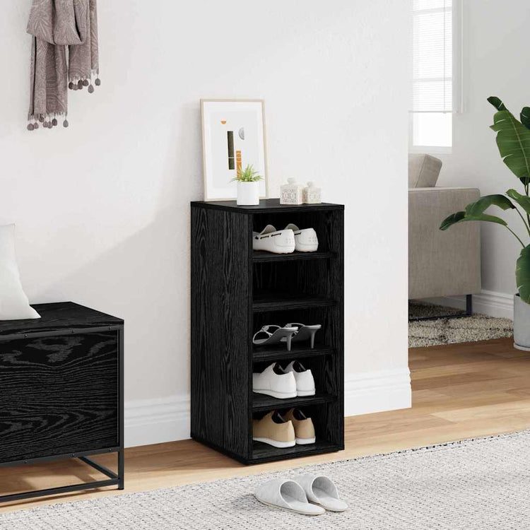 Vidaxl schoenenkast 32 x 35 x 70 cm bewerkt hout zwart eiken
