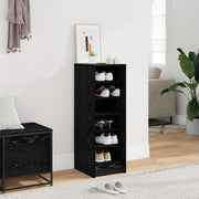 Vidaxl schoenenkast 32 x 35 x 90 cm bewerkt hout zwart eiken - afbeelding 1
