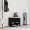 Vidaxl schoenenbank met plank zwart eiken 60 x 30 x 45 cm bewerkt hout