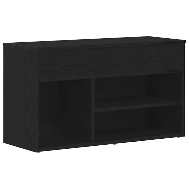 Vidaxl schoenenbank 80 x 30 x 45 cm bewerkt hout zwart eiken