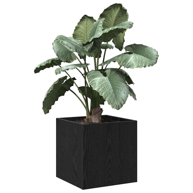 Vidaxl bloempot box zwart eiken 40 x 40 x 40 cm bewerkt hout