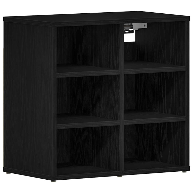 Vidaxl schoenenkast zwart eiken 52 x 30 x 50,5 cm bewerkt hout