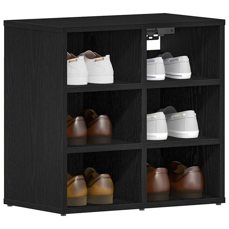 Vidaxl schoenenkast 2 st 52 x 30 x 50,5 cm bewerkt hout zwart eiken
