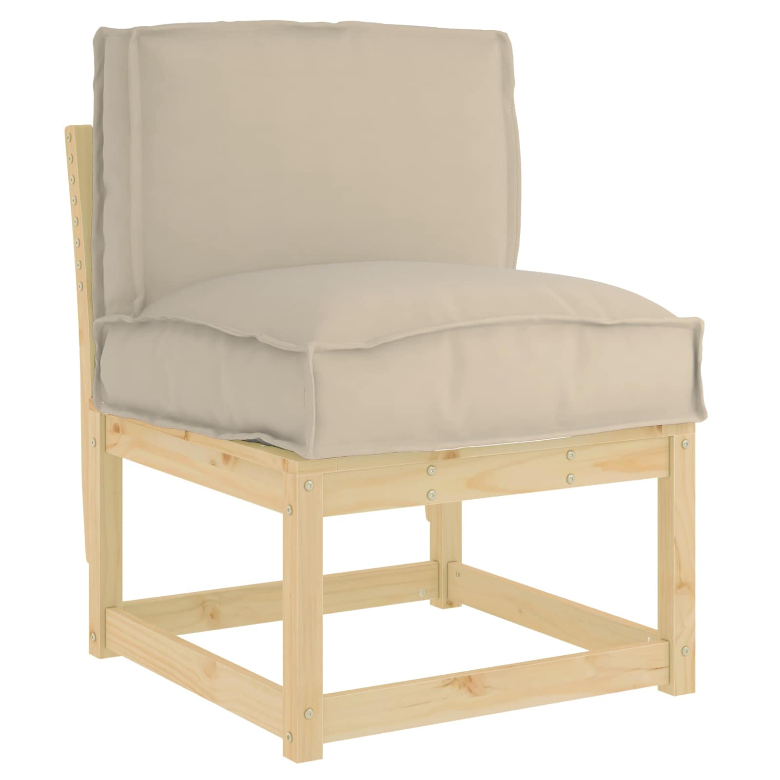 Vidaxl kussen taupe 50 x 40 x 12 cm oxford stof