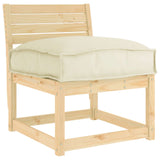 Vidaxl kussen oxford stof crèmekleurig 50 x 50 x 12 cm - afbeelding 2