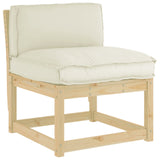 Vidaxl kussen oxford stof crèmekleurig 80 x 40 x 12 cm - afbeelding 2