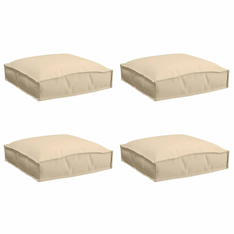 Vidaxl kussen 4 st oxford stof beige 40 x 40 x 8 cm