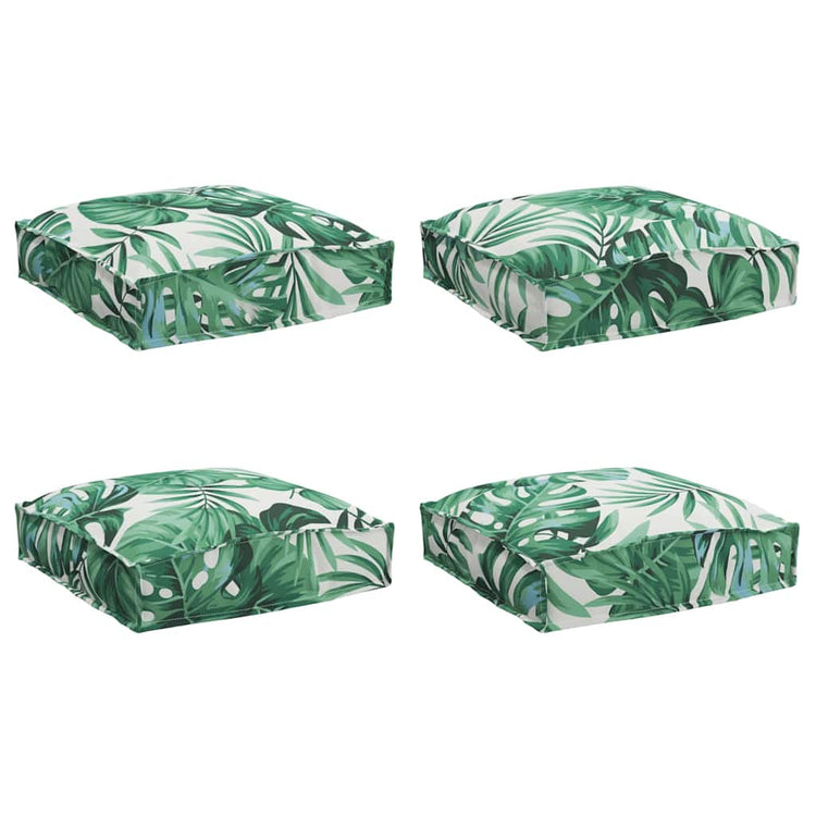 Vidaxl kussen 4 st oxford stof bladpatroon 40 x 40 x 8 cm