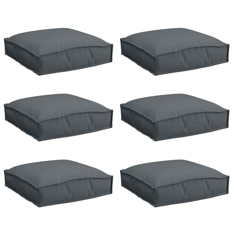 Vidaxl kussen 6 pcs antraciet 40 x 40 x 8 cm oxford stof