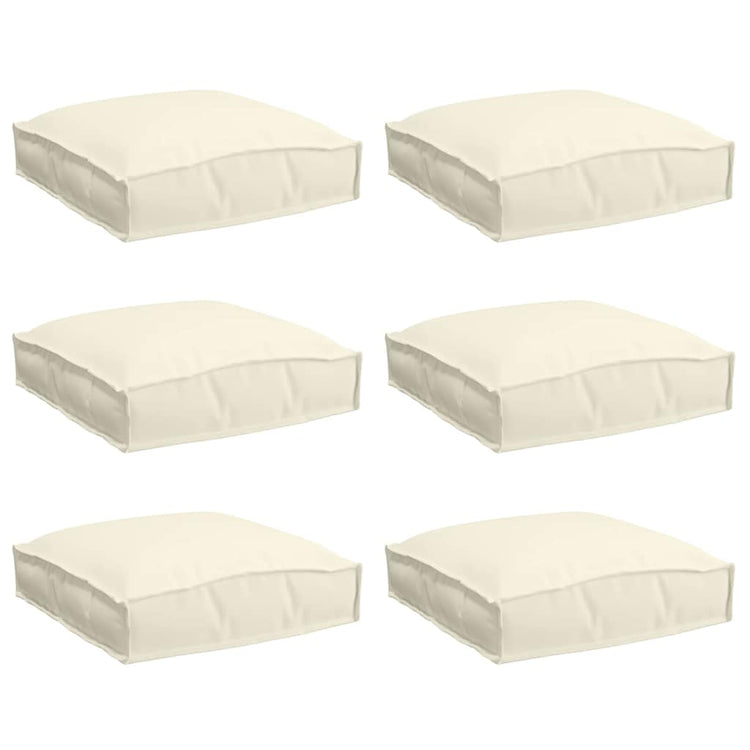 Vidaxl kussen 6 pcs crème 40 x 40 x 8 cm oxford stof