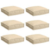 Vidaxl kussen 6 pcs beige 40 x 40 x 8 cm oxford stof