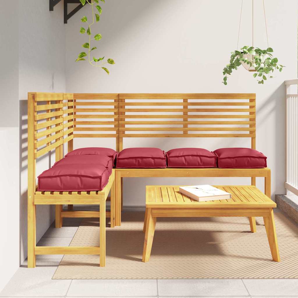 Vidaxl kussen 6 pcs wijnrood 40 x 40 x 8 cm oxford stof
