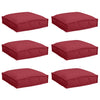 Vidaxl kussen 6 pcs wijnrood 40 x 40 x 8 cm oxford stof