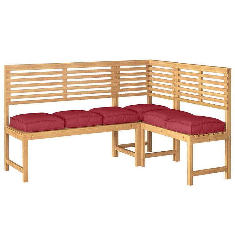 Vidaxl kussen 6 pcs wijnrood 40 x 40 x 8 cm oxford stof