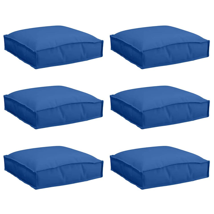 Vidaxl kussen 6 pcs koninklijk blauw 40 x 40 x 8 cm oxford stof
