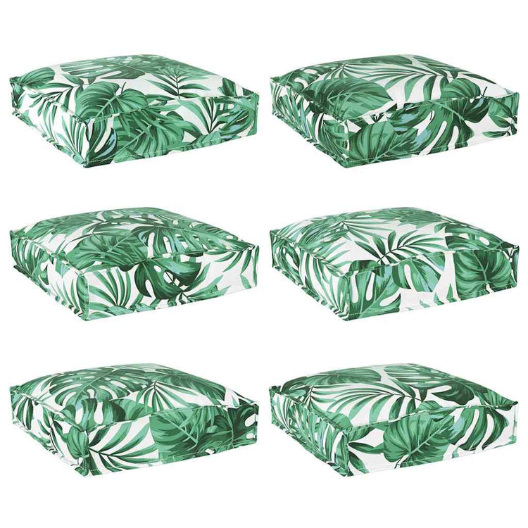 Vidaxl kussen 6 st oxford stof bladpatroon 40 x 40 x 8 cm