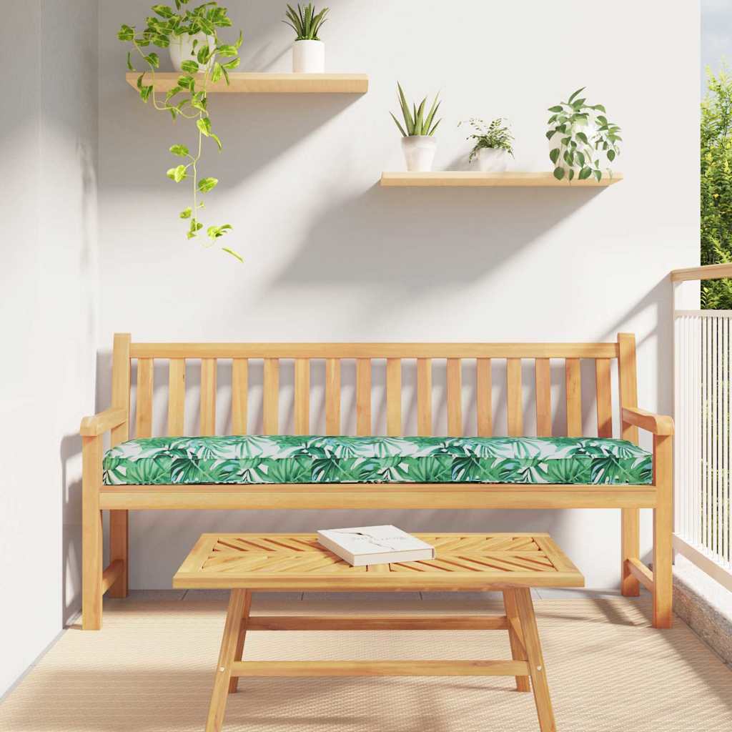 Vidaxl palet kussen groen bladpatroon 180 x 40 x 8 cm oxford stof