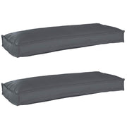 Vidaxl pallet kussen set 2 pcs antraciet 100 x 40 x 8 cm oxford stof - afbeelding 1