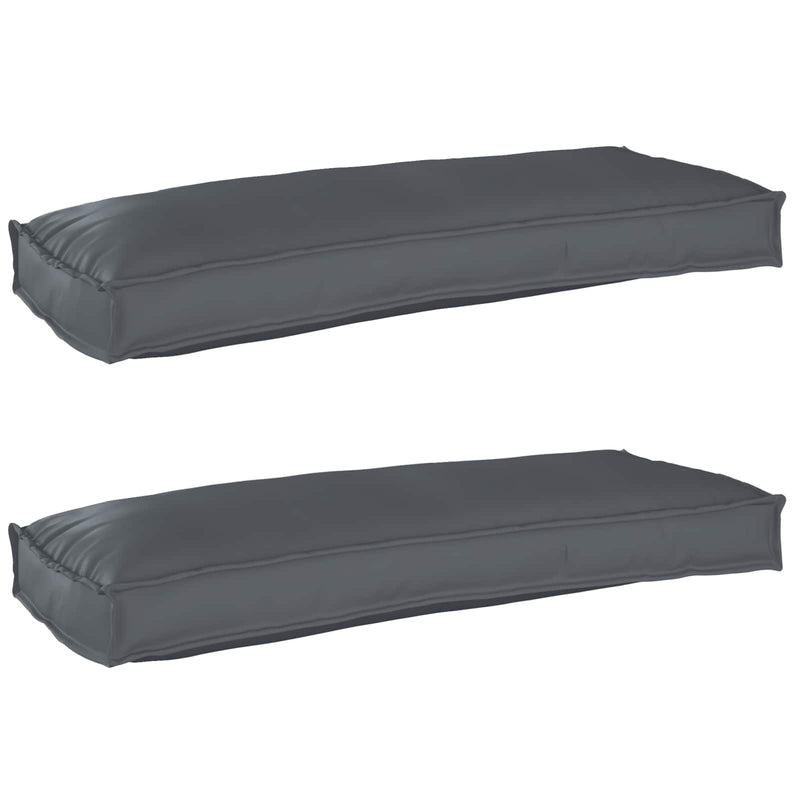 Vidaxl pallet kussen set 2 pcs antraciet 100 x 40 x 8 cm oxford stof