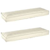 Vidaxl pallet kussen set 2 pcs crème 120 x 40 x 8 cm oxford stof - afbeelding 1