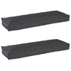 Vidaxl pallet kussen set 2 pcs zwart 120 x 40 x 8 cm oxford stof