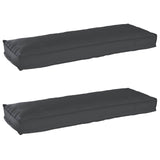 Vidaxl pallet kussen set 2 pcs zwart 120 x 40 x 8 cm oxford stof - afbeelding 1