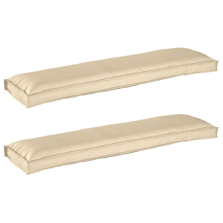 Vidaxl pallet kussen set 2 pcs beige 150 x 40 x 8 cm oxford stof