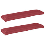 Vidaxl pallet kussen set 2 pcs wijnrood 150 x 40 x 8 cm oxford stof - afbeelding 1