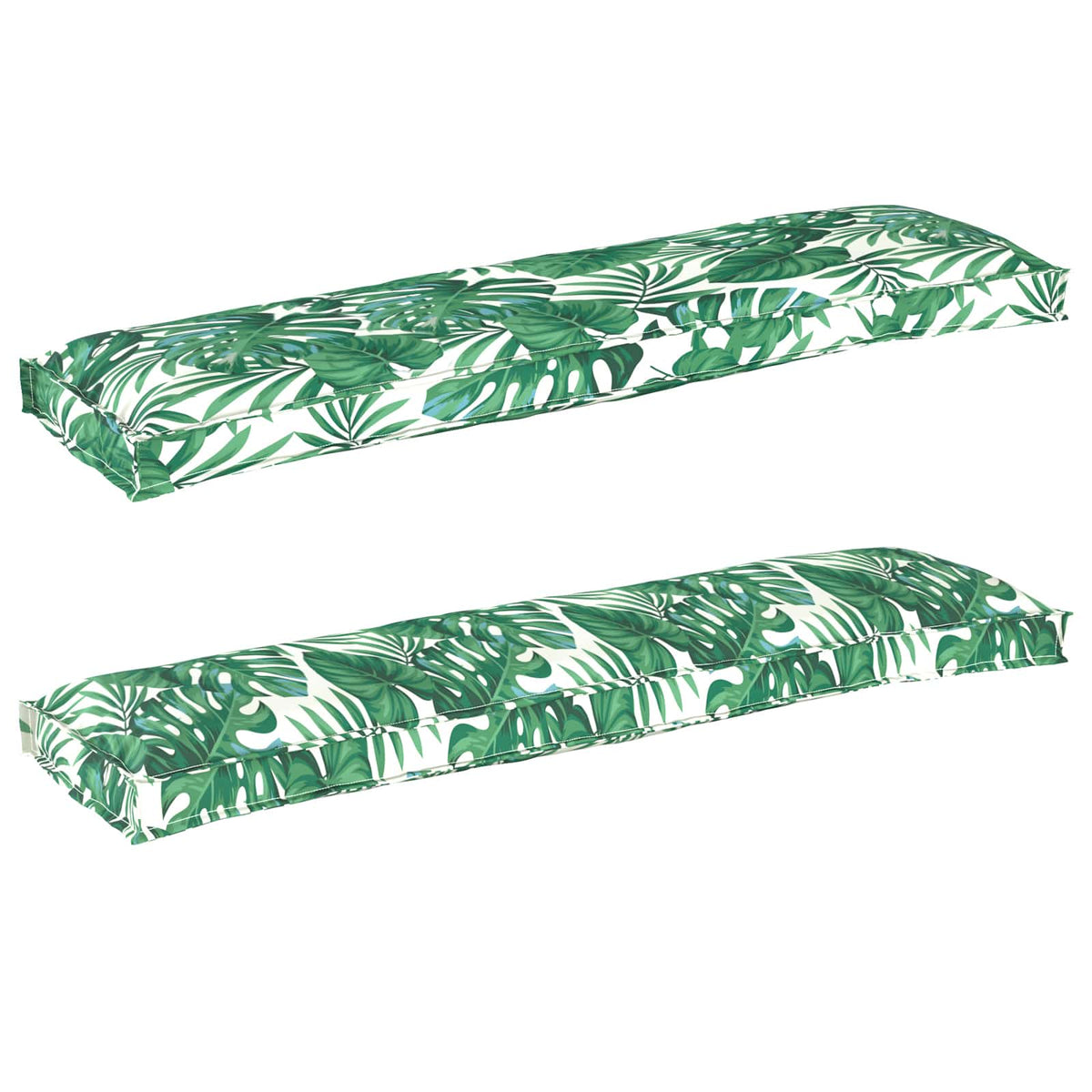 Vidaxl pallet kussen set 2 pcs bladpatroon 150 x 40 x 8 cm oxford stof