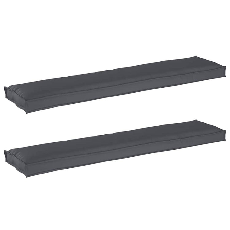 Vidaxl pallet kussen set 2 pcs antraciet 180 x 40 x 8 cm oxford stof