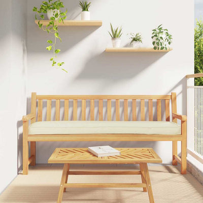 Vidaxl pallet kussen set 2 st oxford stof crèmekleurig 200 x 40 x 8 cm