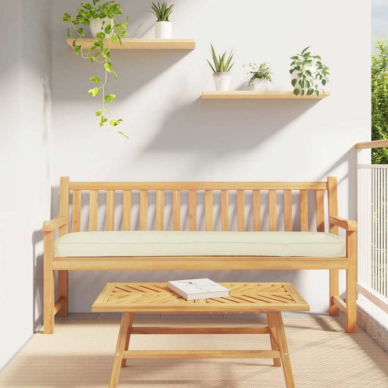 Vidaxl pallet kussen set 2 st oxford stof crèmekleurig 200 x 40 x 8 cm