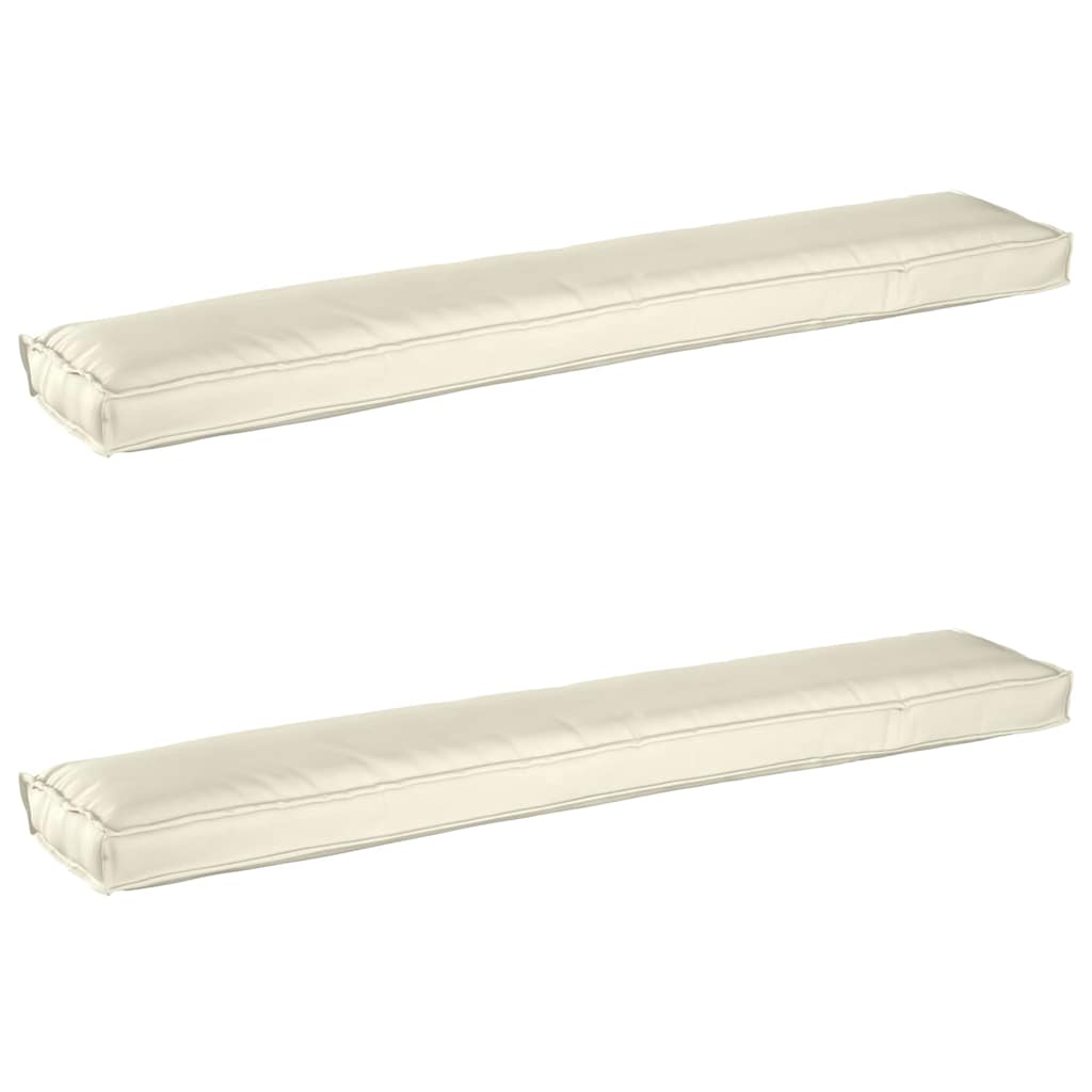 Vidaxl pallet kussen set 2 pcs crème 200 x 40 x 8 cm oxford stof
