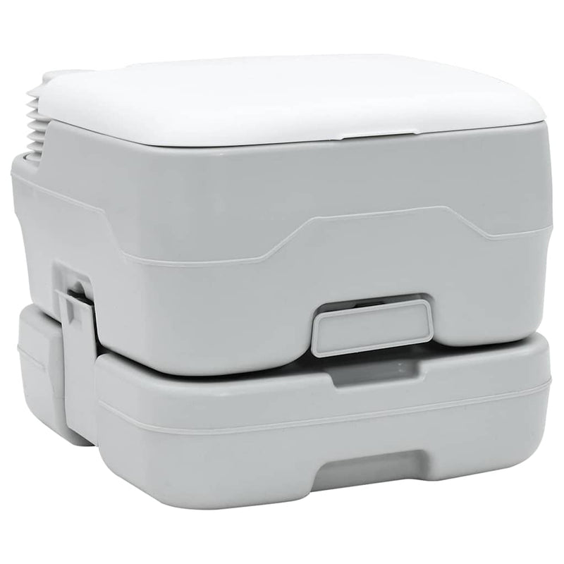 Vidaxl camping toilet grijs en wit 41,5 x 36,5 x 30 cm polyetheen