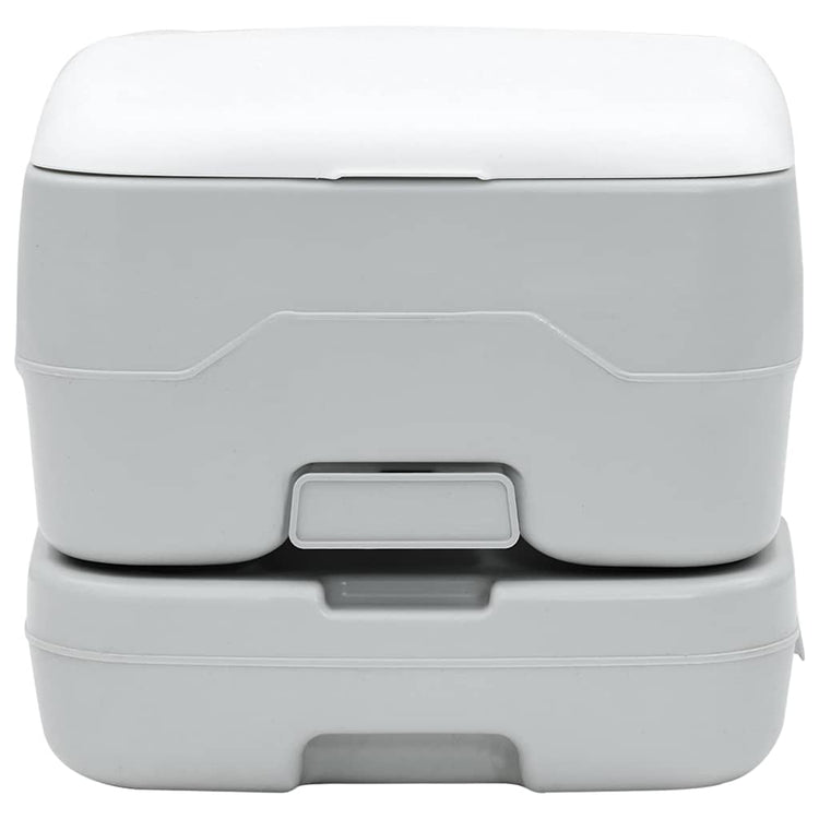 Vidaxl camping toilet grijs en wit 41,5 x 36,5 x 30 cm polyetheen