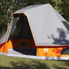 Vidaxl familie tipi tent tipi grijs en oranje 466 x 310 x 240 cm