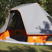 Vidaxl tipi tent 6-persoons grijs en oranje taft - afbeelding 3
