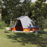 Vidaxl tipi tent 6-persoons grijs en oranje taft - afbeelding 1