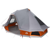 Vidaxl tipi tent 6-persoons grijs en oranje taft - afbeelding 2