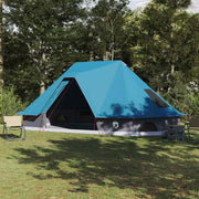 Vidaxl tipi tent 10-persoons blauw taft - afbeelding 1