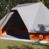 Vidaxl tipi tent 10-persoons grijs en oranje taft - afbeelding 3
