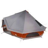 Vidaxl tipi tent 10-persoons grijs en oranje taft - afbeelding 2